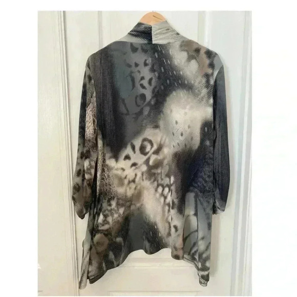 Clara Sun Woo Assymetrical Mature Lagenlook Tunic Size 1X - Picture 3 of 8